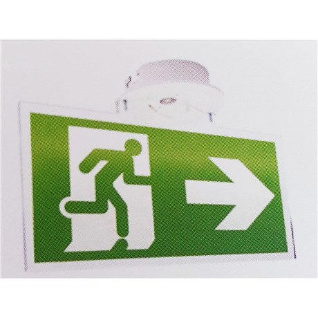 Porte sérigraphie "Spazio" Rond flèche bas - double face