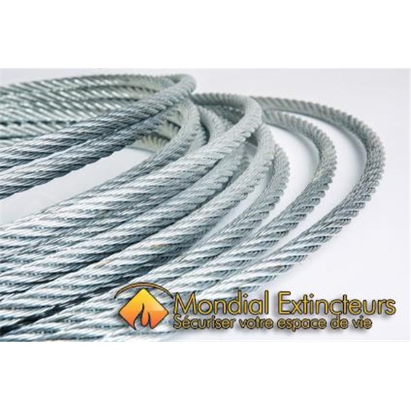 Longueur de 500 mètres de cable acier galvanisé diamètre 2,4 mm