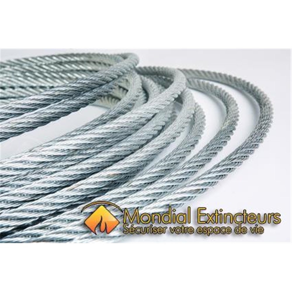 Longueur de 500 mètres de cable acier galvanisé diamètre 2,5 mm