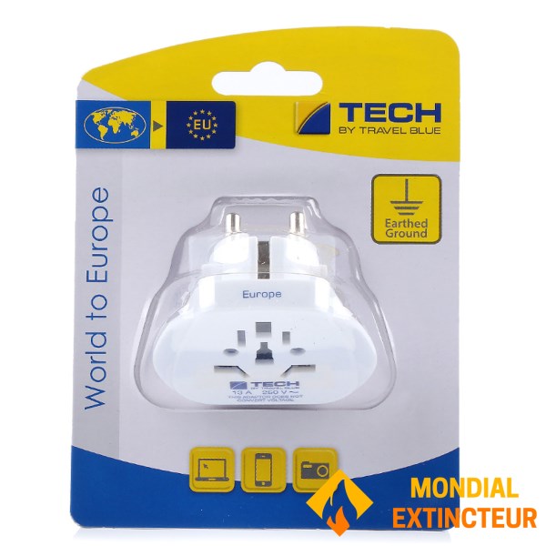 Travel Blue - Adaptateur secteur Monde vers Europe