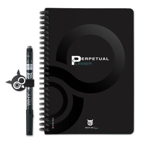 Whynote - Agenda effaçable et réutillisable A5 - noir