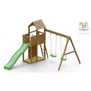 Fungoo - Aire de jeux BOOMER 3 double balançoire