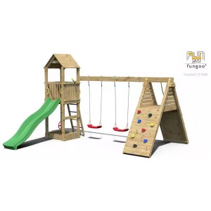 Fungoo - Aire de jeux FLEPPI avec mur d’escalade