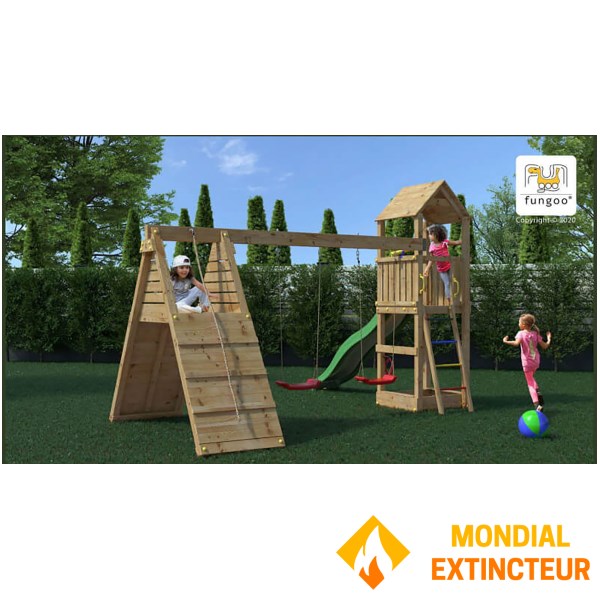 Fungoo - Aire de jeux FLEPPI avec mur d’escalade
