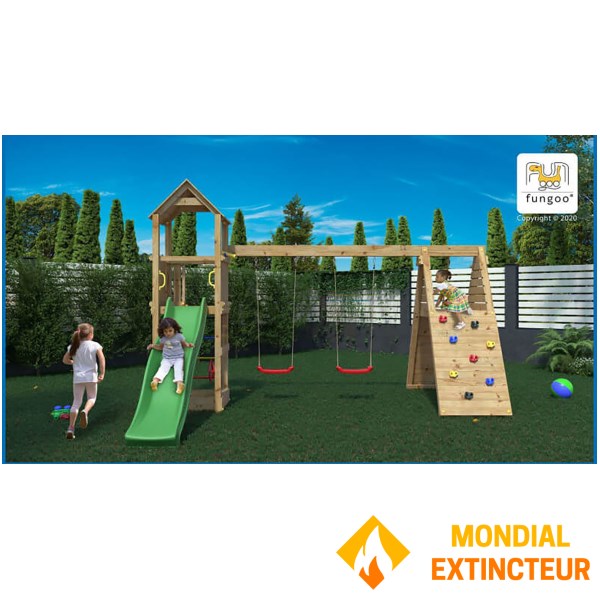 Fungoo - Aire de jeux FLEPPI avec mur d’escalade