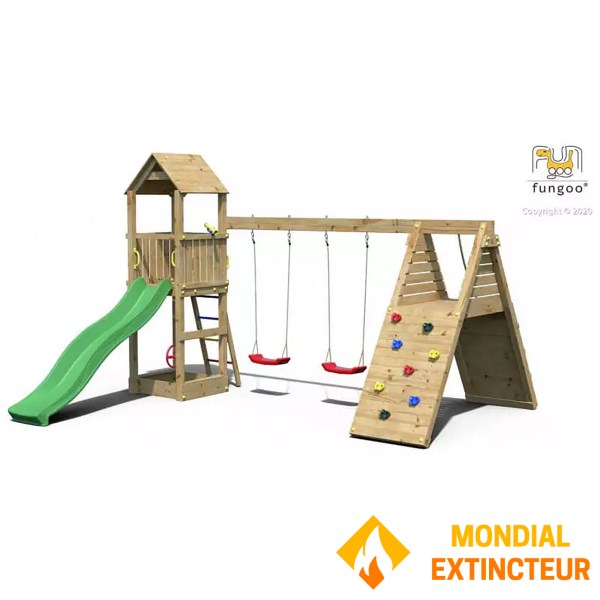 Fungoo - Aire de jeux FLEPPI avec mur d’escalade