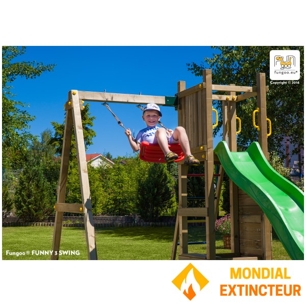Fungoo - Aire de jeux Funny3 - Bac à Sable + Balançoire