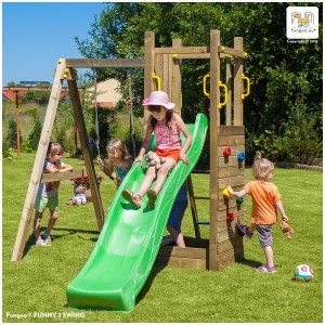 Fungoo - Aire de jeux Funny3 - Bac à Sable + Balançoire