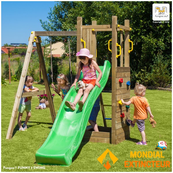 Fungoo - Aire de jeux Funny3 - Bac à Sable + Balançoire