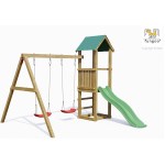 Fungoo - Aire de jeux Lucas avec balançoire double