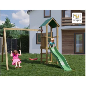 Fungoo - Aire de jeux Lucas avec balançoire double