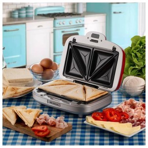 Ariete - Appareil à croque monsieur  Party time 3 en 1 rouge