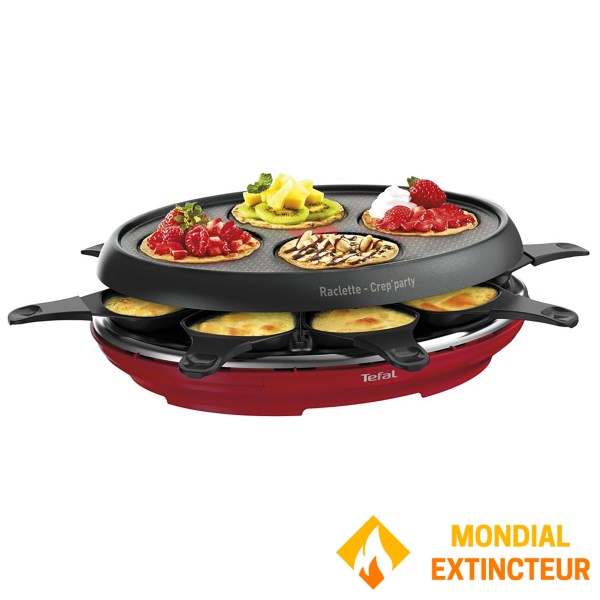 Tefal - Appareil à raclette Colormania rouge - 8 personnes