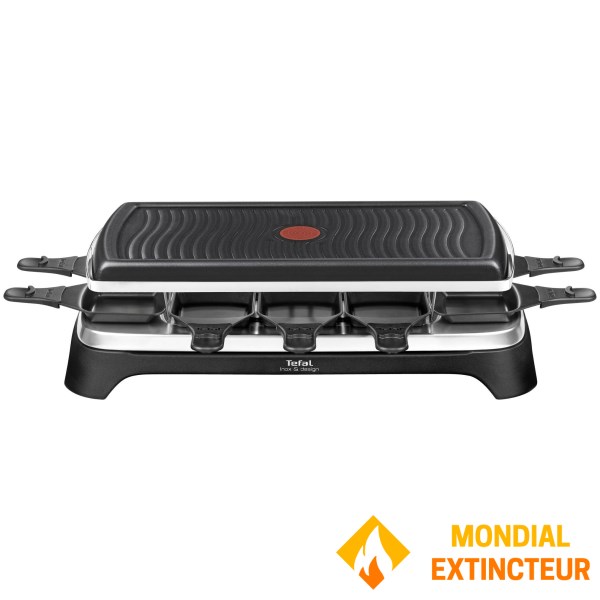 Tefal - Appareil à raclette Gourmet Inox & Design - 10 personnes