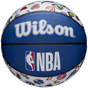Decathlon - Ballon de basketball Wilson Team Tribute S7 Bleu Blanc
