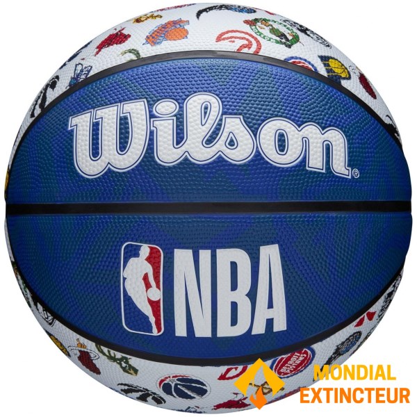 Decathlon - Ballon de basketball Wilson Team Tribute S7 Bleu Blanc