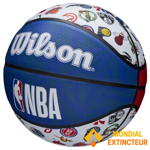 Decathlon - Ballon de basketball Wilson Team Tribute S7 Bleu Blanc