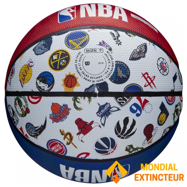 Decathlon - Ballon de basketball Wilson Team Tribute S7 Bleu Blanc
