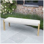 Wilsa - Banc de jardin CALVI teck massif et cordage 140cm Beige