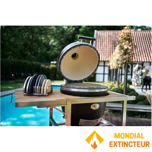Monolith - Barbecue Kamado Avant Garde - chariot+housse+plaque