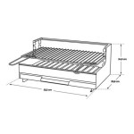 Le Marquier - Barbecue encastrable Vulcain 54*32 Acier