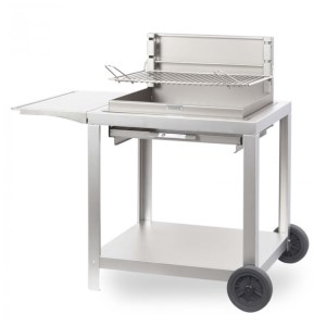 Le Marquier - Barbecue Montory 61*40 Inox + chariot