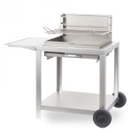 Le Marquier - Barbecue Montory 61*40 Inox + chariot