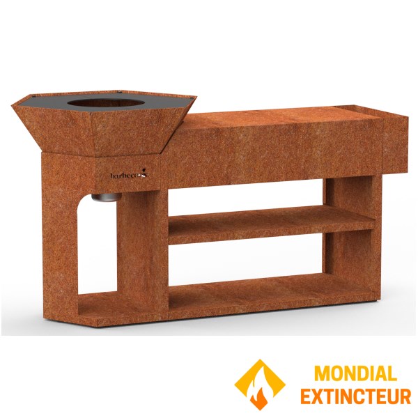 Barbecook - Barbecue Nestor Island en acier corten