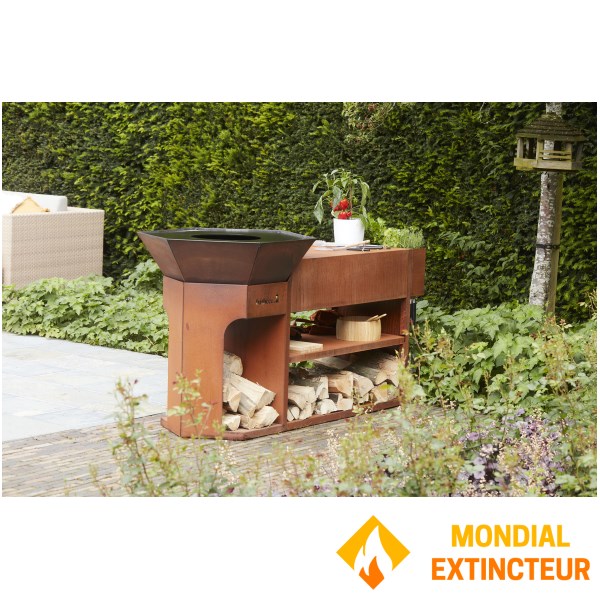 Barbecook - Barbecue Nestor Island en acier corten