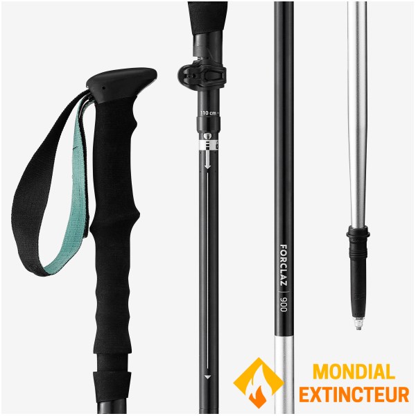 Decathlon - Bâton de trek MT900 noir