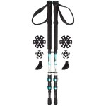 Abbey Camp - Bâtons de rando X2 Aluminium Réglable Blanc/Bleu