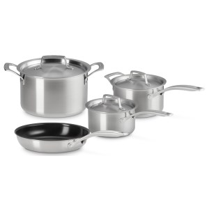 Le Creuset - Batterie cuisine x 4 Essentiel inox