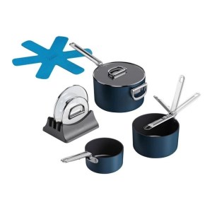 Joseph Joseph - Batterie de cuisine Space Blue (9 Pièces)