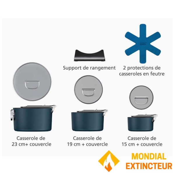 Joseph Joseph - Batterie de cuisine Space Blue 9 Pièces