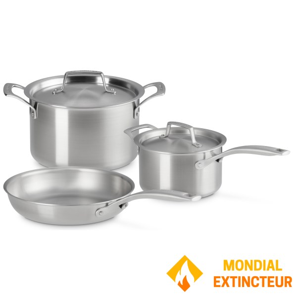 Le Creuset - Batterie cuisine X3 Essentiel inox