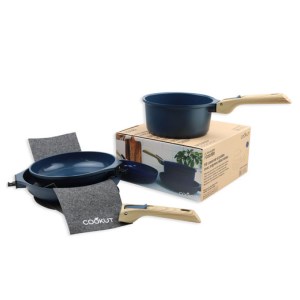 Cookut - Batterie de cuisine X7 Poêles et casserole myrtille