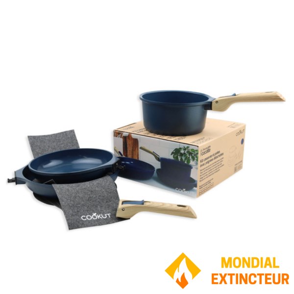 Cookut - Batterie de cuisine X7 Poêles et casserole myrtille