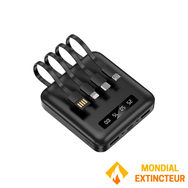 Akashi - Batterie externe Smartphone 10000 mAh - 4 câbles