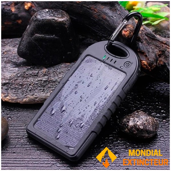 Akashi - Batterie externe Solaire 10 000 mAh - anti-chocs