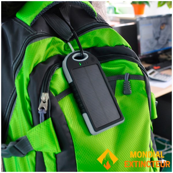 Akashi - Batterie externe Solaire 10 000 mAh - anti-chocs