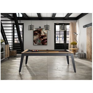Rene-Pierre - Billard Steel Chêne Sablé Drap gris