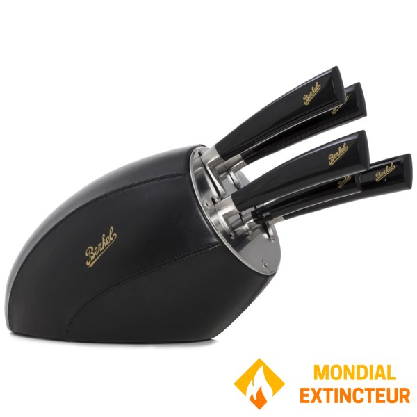 Berkel - Bloc couteau X5 Elégance cuir noir 