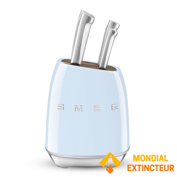 Smeg - Bloc 6 couteaux Années 50 bleu azur