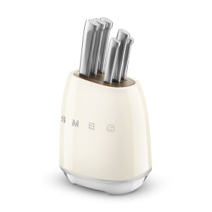 Smeg - Bloc 6 couteaux Années 50 crème