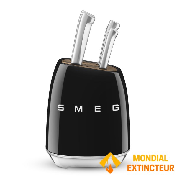 Smeg - Bloc 6 couteaux Années 50 noir