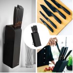 Fiskars - Bloc 5 couteaux  Edge noir