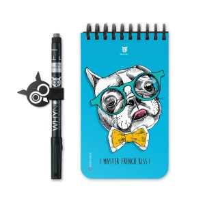 Whynote - Bloc-notes  effaçable Bulldog français
