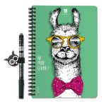 Whynote - Bloc-notes effaçable et réutillisable A5 - Lama