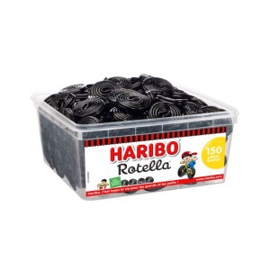 Haribo - Boite de bonbons Rotella réglisse - 1.12 kg