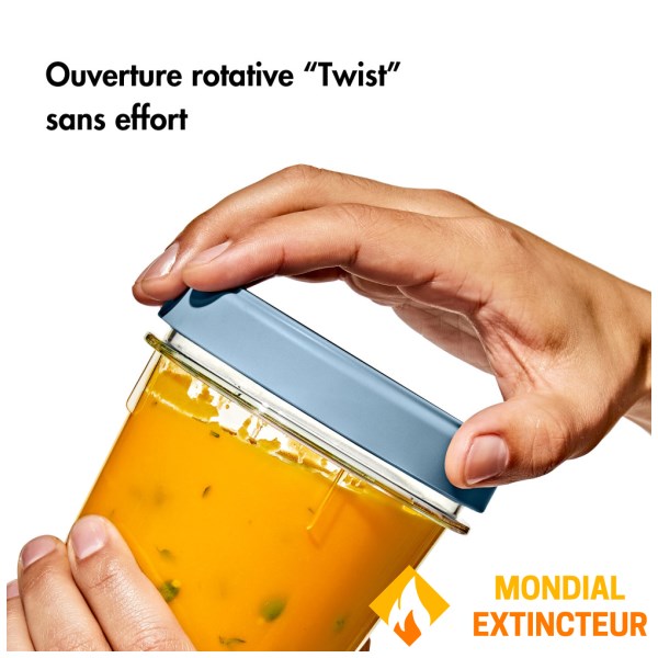 Oxo - Boites de conservation X2 Twist & Stack 900 ml